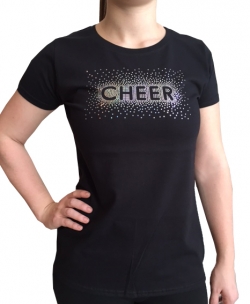 Cheer T-Shirt mit Paillettendruck in vielen Farben