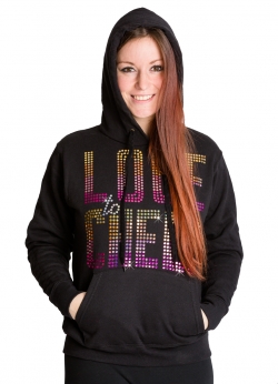 *GLAMOUR COLLECTION* HOODED LADYFIT SWEATER "LOVE TO CHEER"