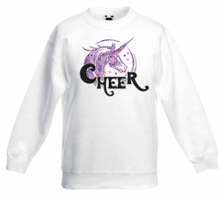 Unicorn Cheer Sweater weiß
