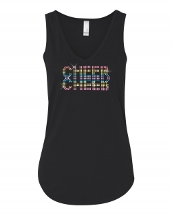 *GLAMOUR COLLECTION* CHEER V-NECK COLORED